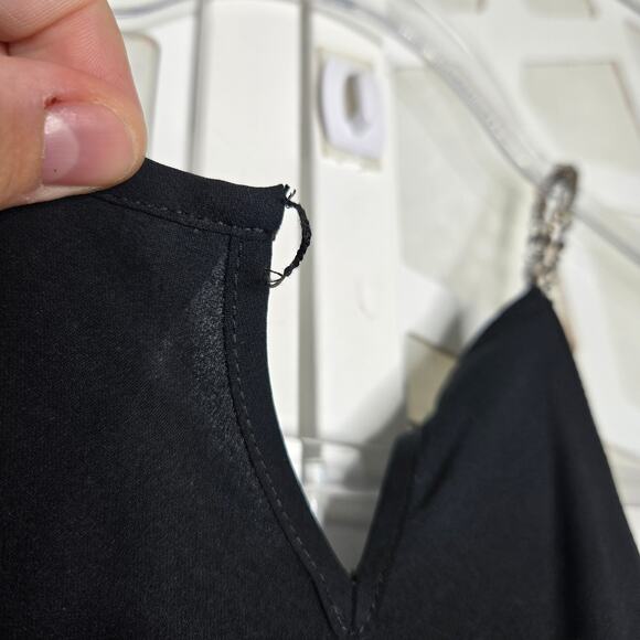 Kenneth Cole Black Chain Halter Top Womens SZ 2 Gothic Lolita Vampire Witch Y2K - Picture 6 of 6